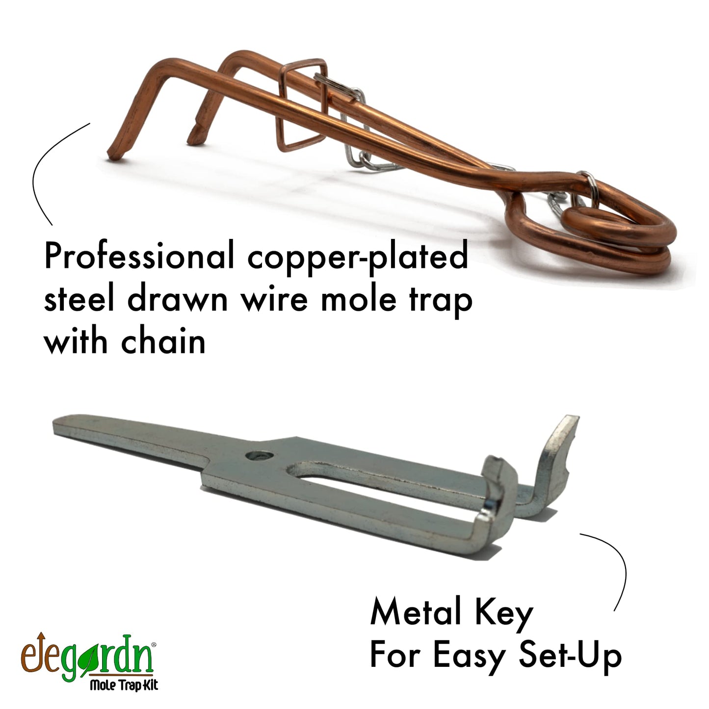 Elegardn? Complete Kit 10 Mole Traps Vole Trap Rigid Putange Type Used by Professional for Mole control Made in France