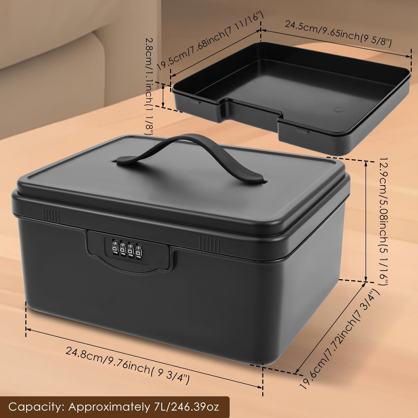 GWCYMYD Locking Storage Container with Code, Large Lockable Medicine Box for Refrigerator