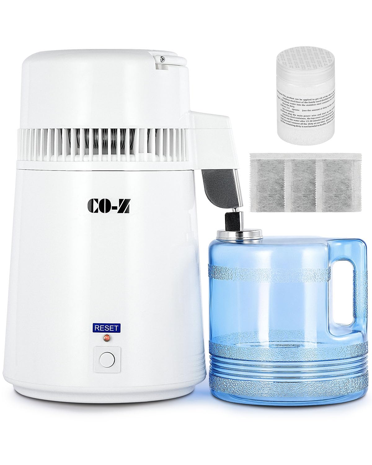 CO-Z Water Distillers, Pure Distilled Water Machine for Home Countertop Table Desktop, 4L Distiller Water at Home, 4 Liter Water Purifier to Make