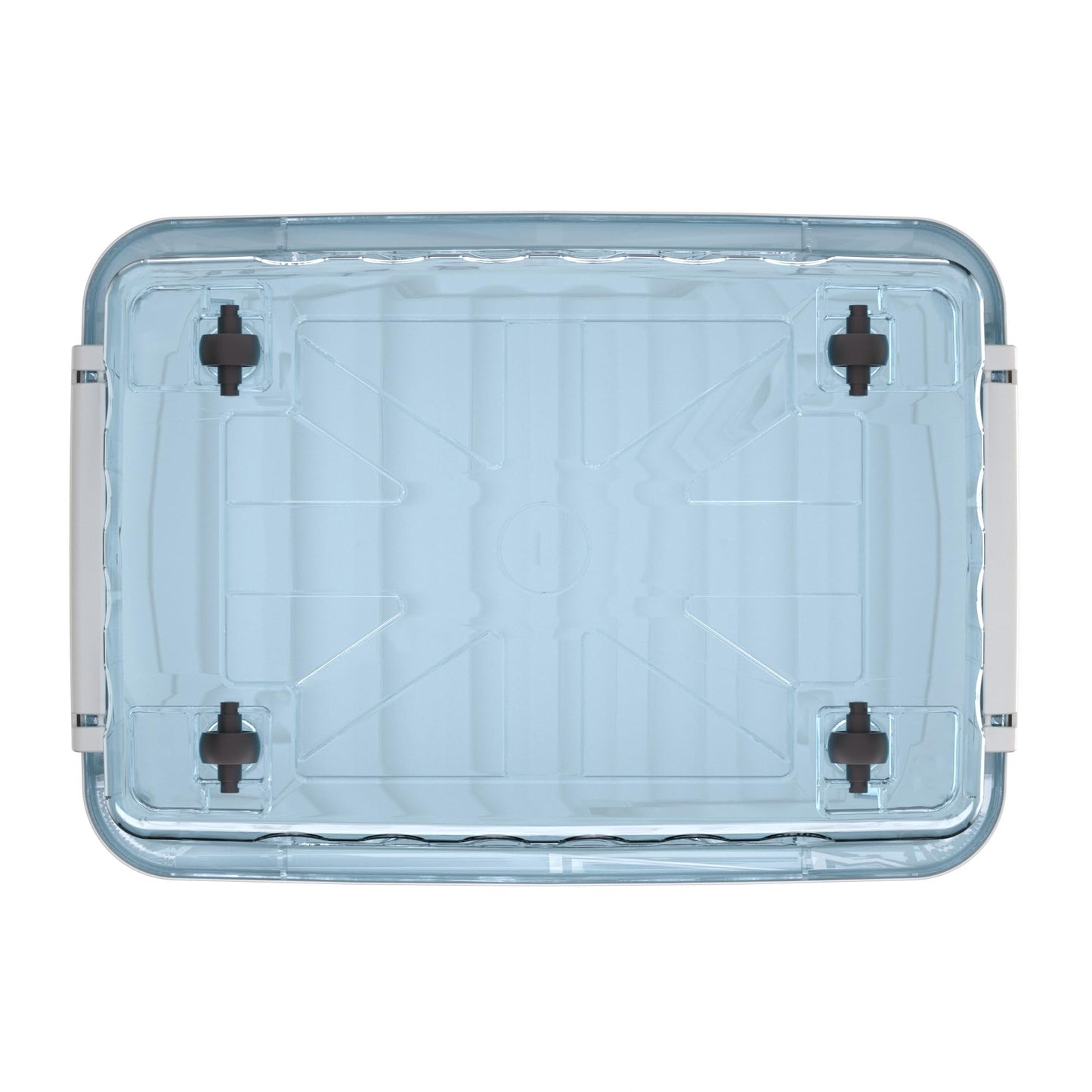 Cetomo 35L*3 Plastic Storage Boxes with Wheels, Lidded Storage Box with Secure Side Latches, PP Nestable and Stackable Clear Organizer for Home