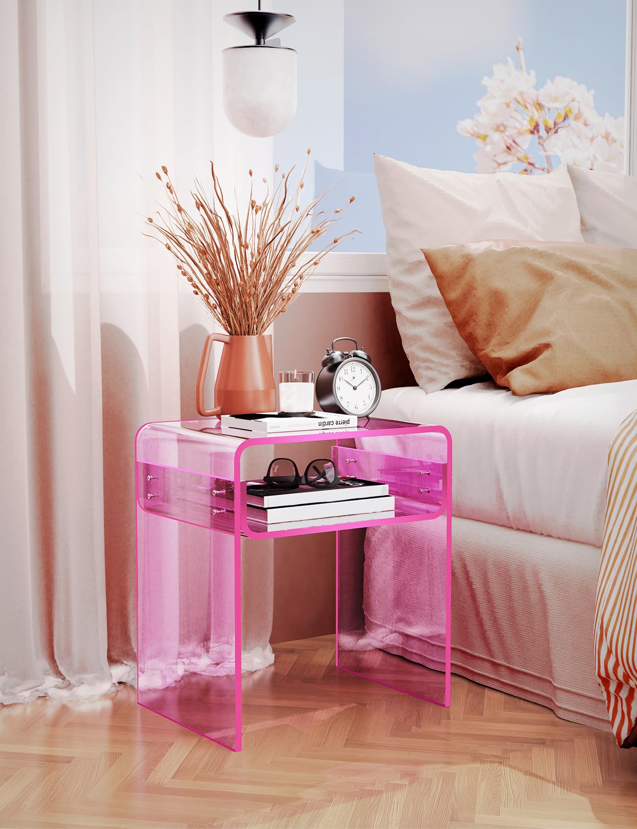 solaround Acrylic Side Table, Pink