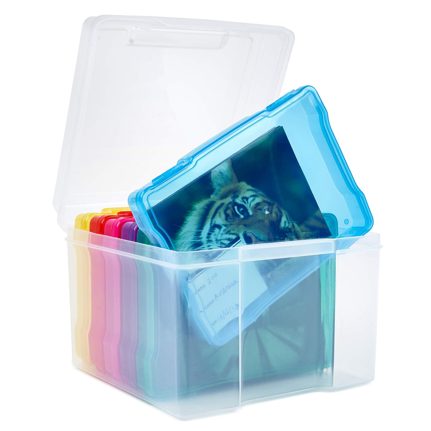 Office Mania Photo Storage Box with Labels for 600 Photos