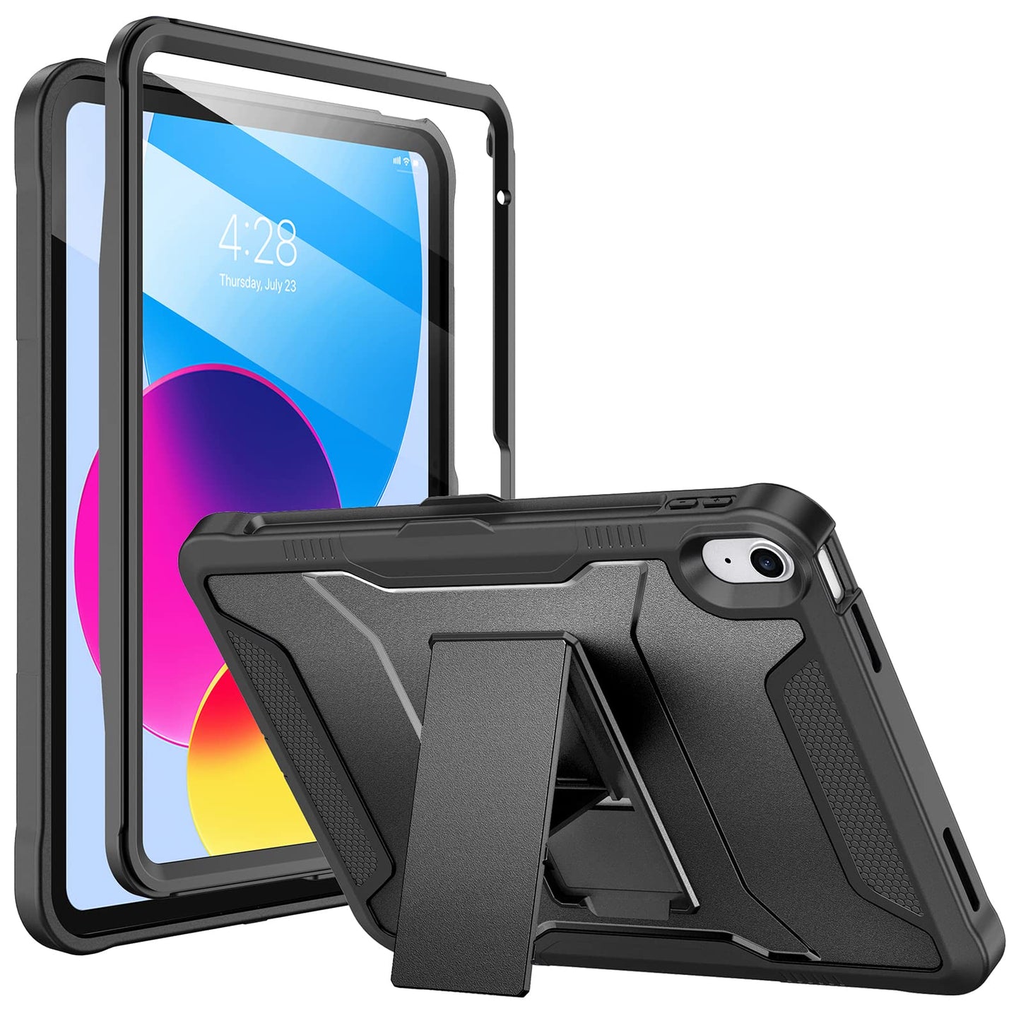 Soke Case for iPad 11th Generation 11-inch (A16) 2025, iPad 10th Generation 10.9-inch 2022, with Built-in Screen Protector and Kickstand, Rugged Full