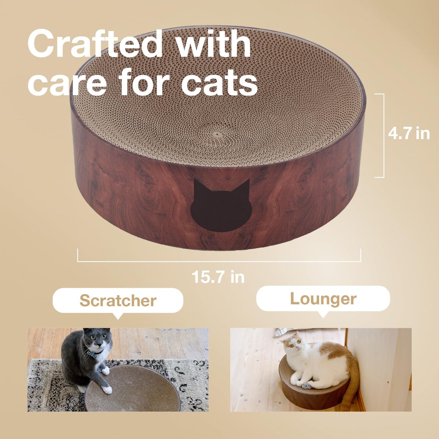 NECO ICHI CATS FIRST Necoichi Cozy Cat Scratcher Bowl (Dark Cherry)