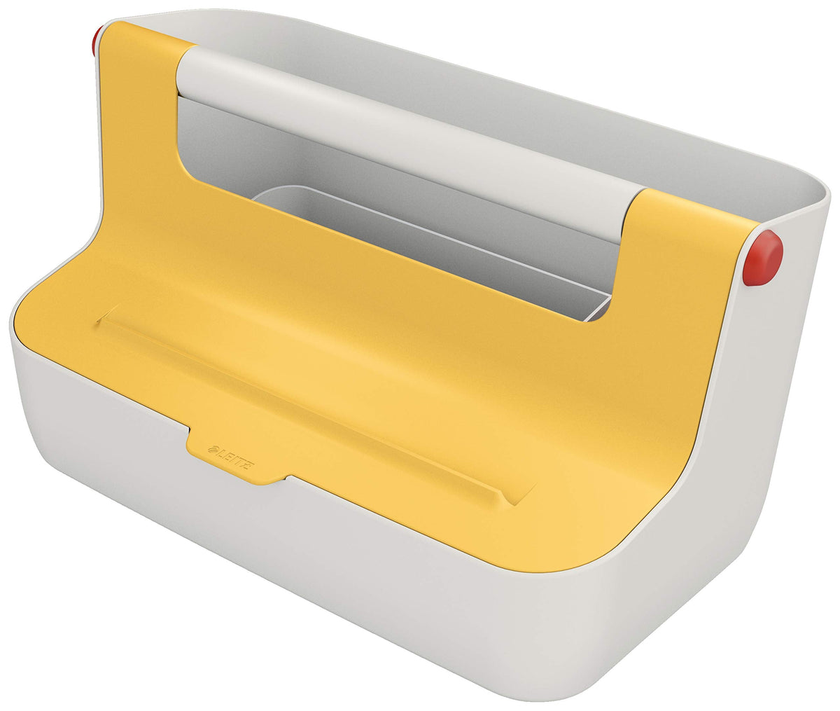 Leitz Storage Carry Box, Cosy Range, Hot Desking Box, Organiser Box for Home or Office, Storage Box with Handle, Smart Compartments for Organisation
