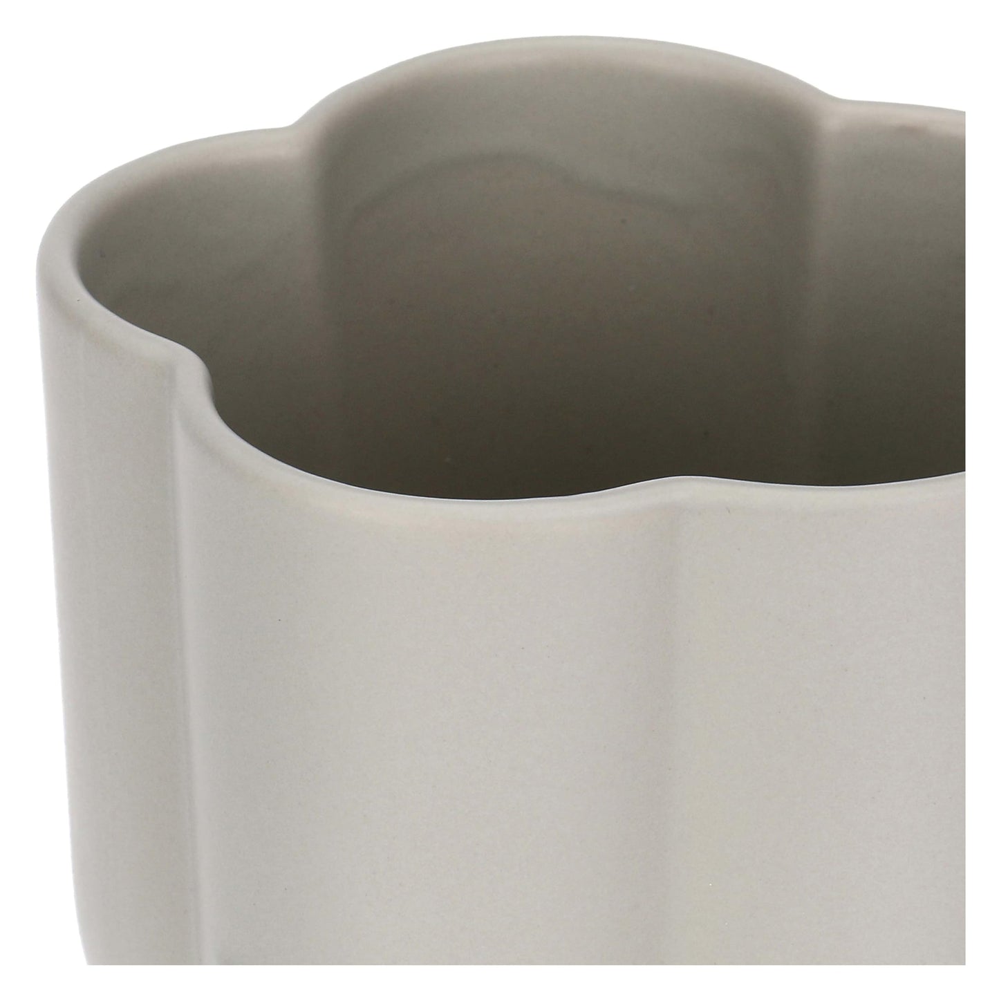 THUN - Toothbrush Holder Flower - Stoneware - Bathroom Accessories Collection - Ø 12-10 cm h