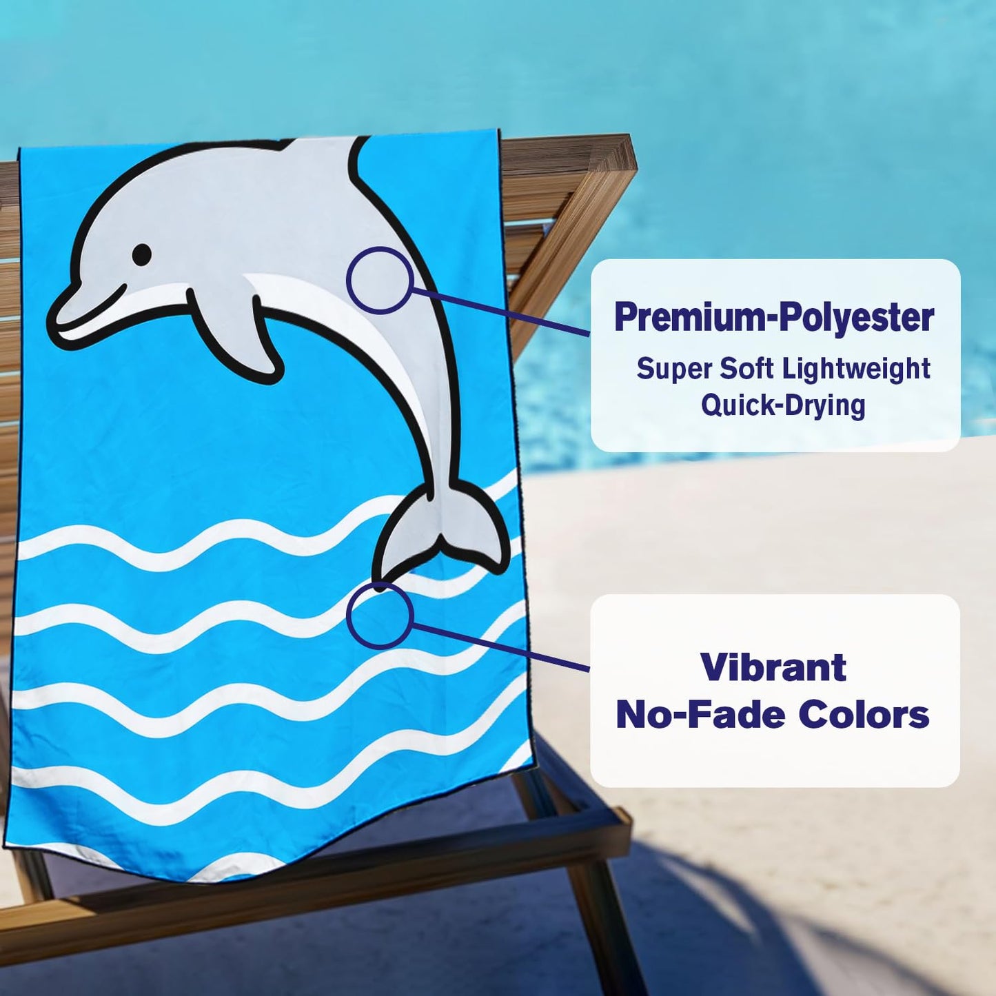 Violetpos 2 Pack Extra Large 180x90 cm Beach Towels, 250GSM Premium Microfibre, Sand Free Quick Dry Lightweight