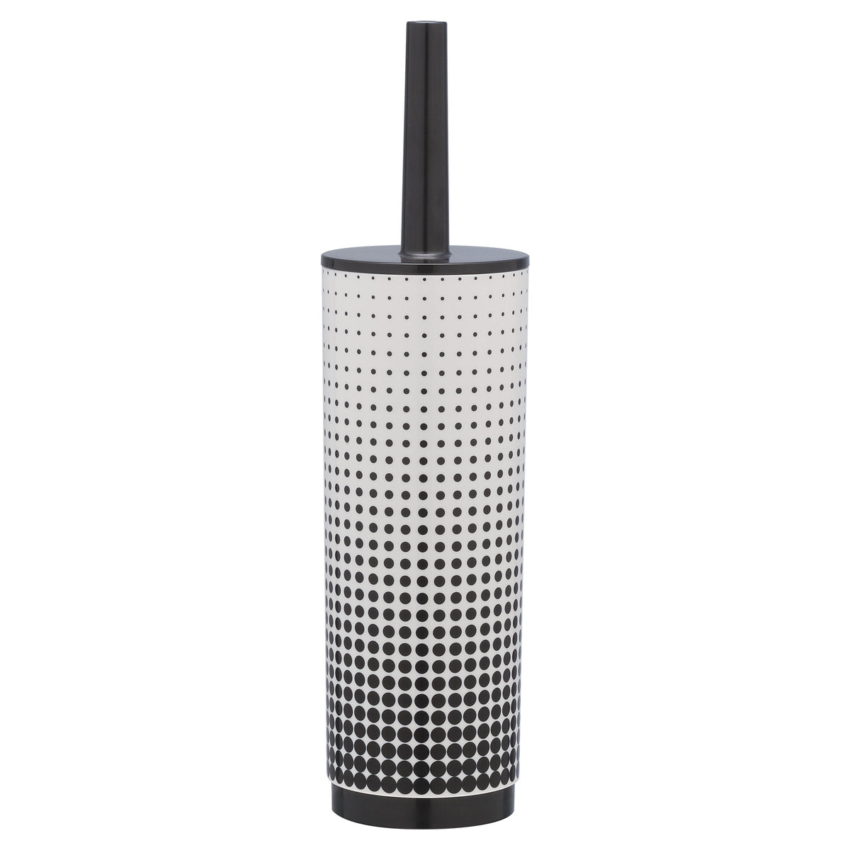 Sealskin Speckles Toilet Brush Holder, ABS, Black, 9.8 x 37.3 x 9.8 cm