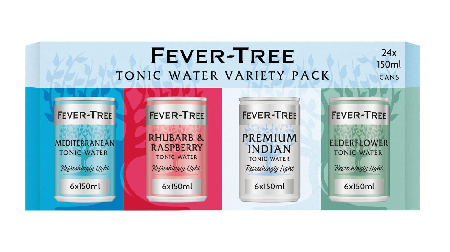Fever-Tree Tonic Water Variety Pack 2x12x150ml (Total 24 cans)