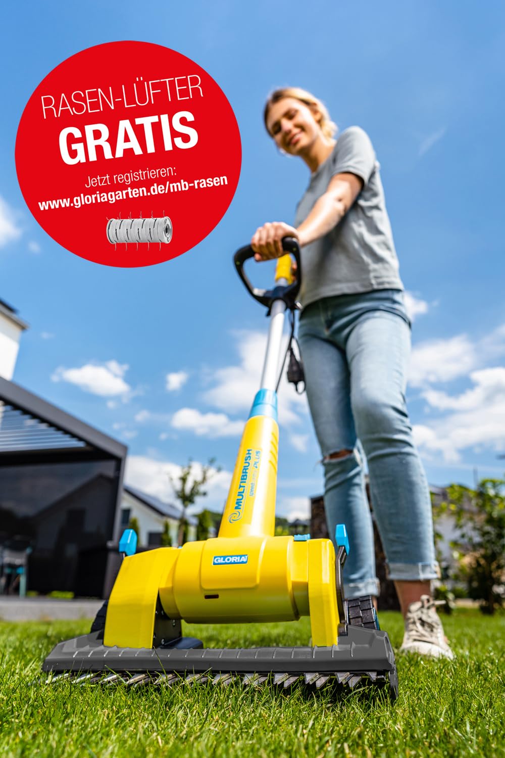 Gloria Lawn and Edge Trimmer FineCut - Accessories for MultiBrush | Lawn Mower Attachment | Complement for robotic mower | XXL- cutting width 36 cm