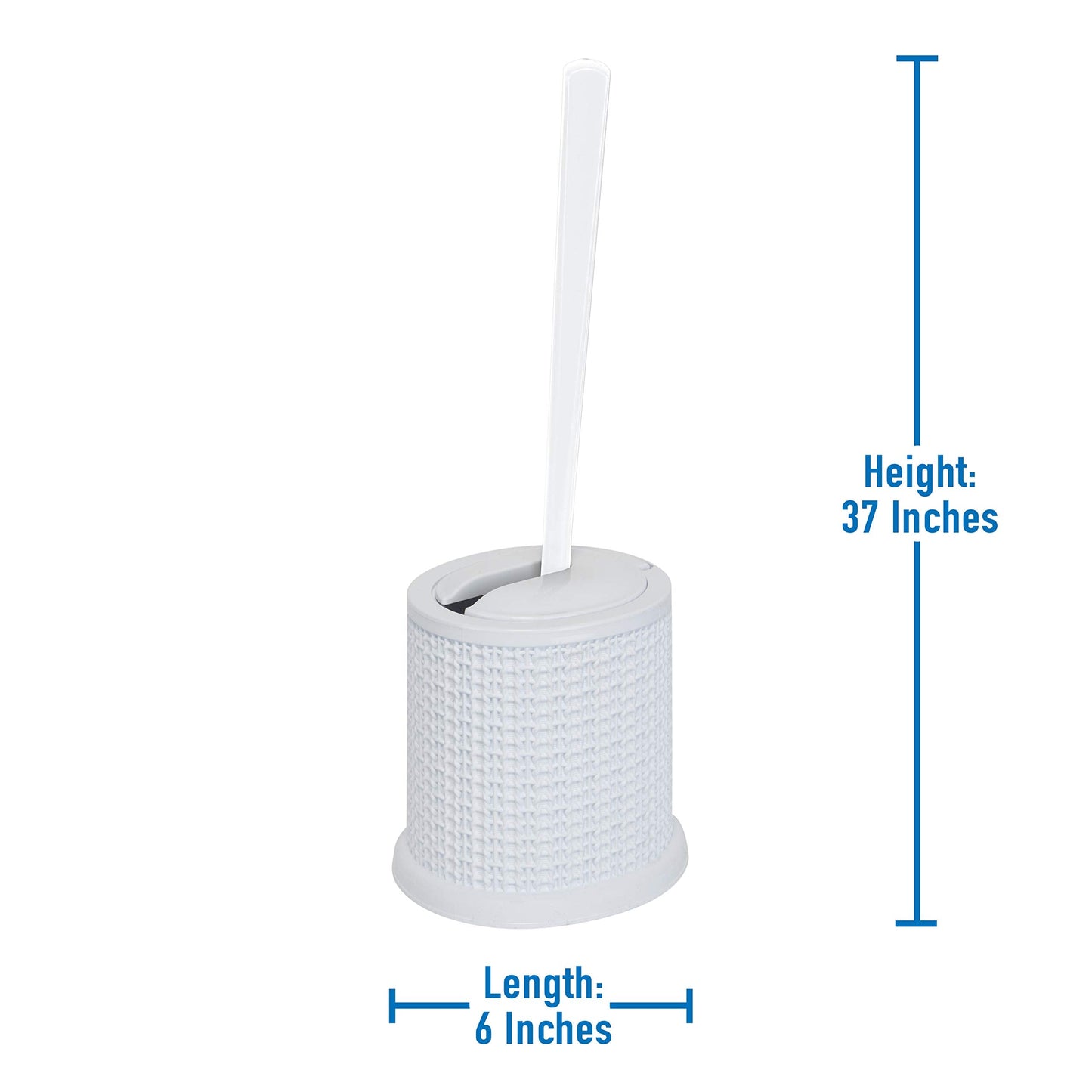 Bath Bliss Toilet-Brushes, Polyester, White, 1 Pack