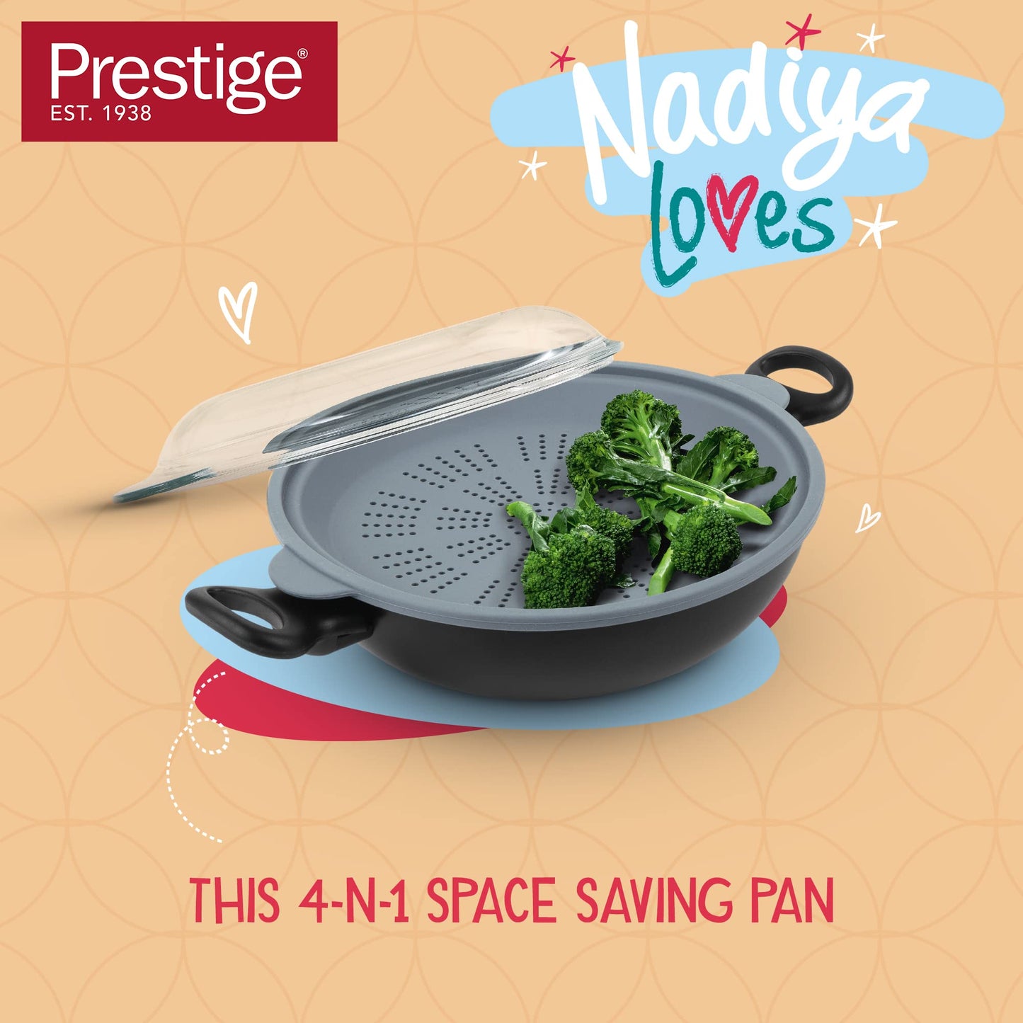 Nadiya X Prestige 4 in 1 Wok 26cm