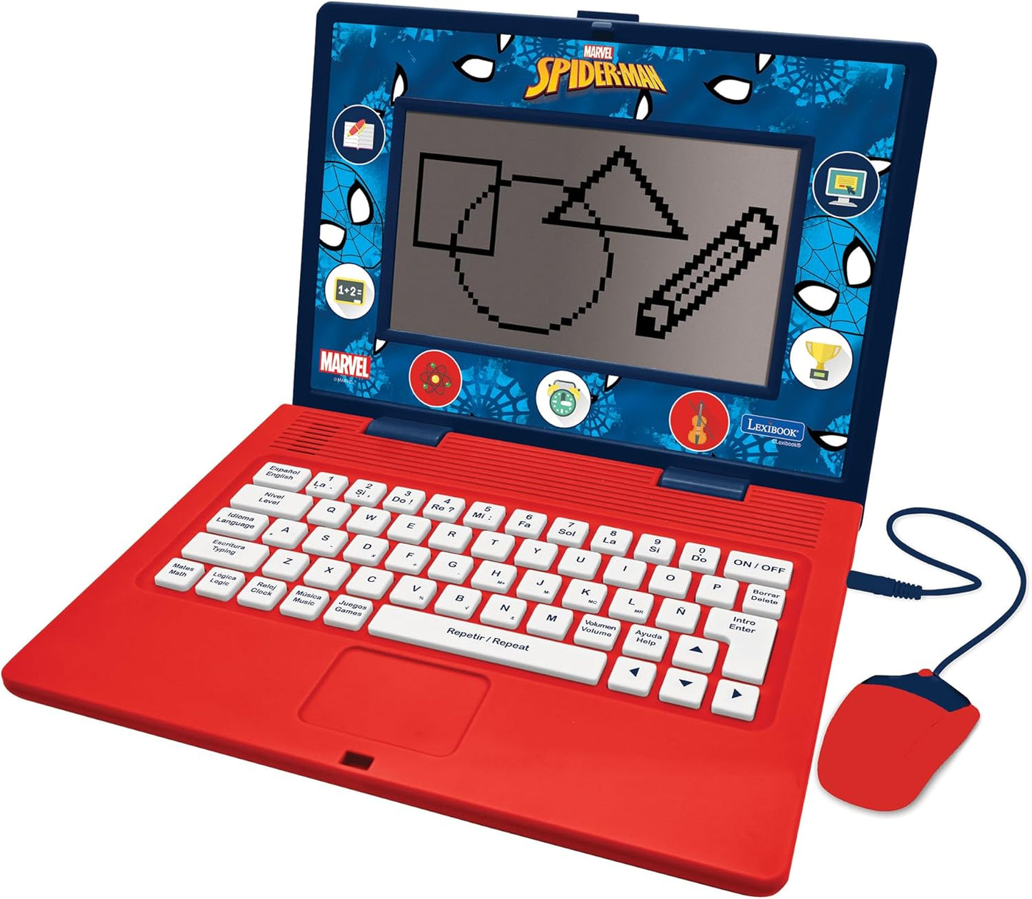 LEXIBOOK, Spider-Man, Educational Laptop SPANISH/ENGLISH, Used-very good, open, damaged box