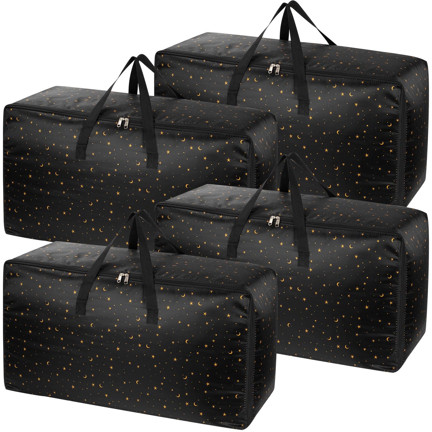 4 pack Extra Large storage boxes with lids, Big Heavy Duty Waterproof Moving Clothes Boxes Storage Bags Containers for House