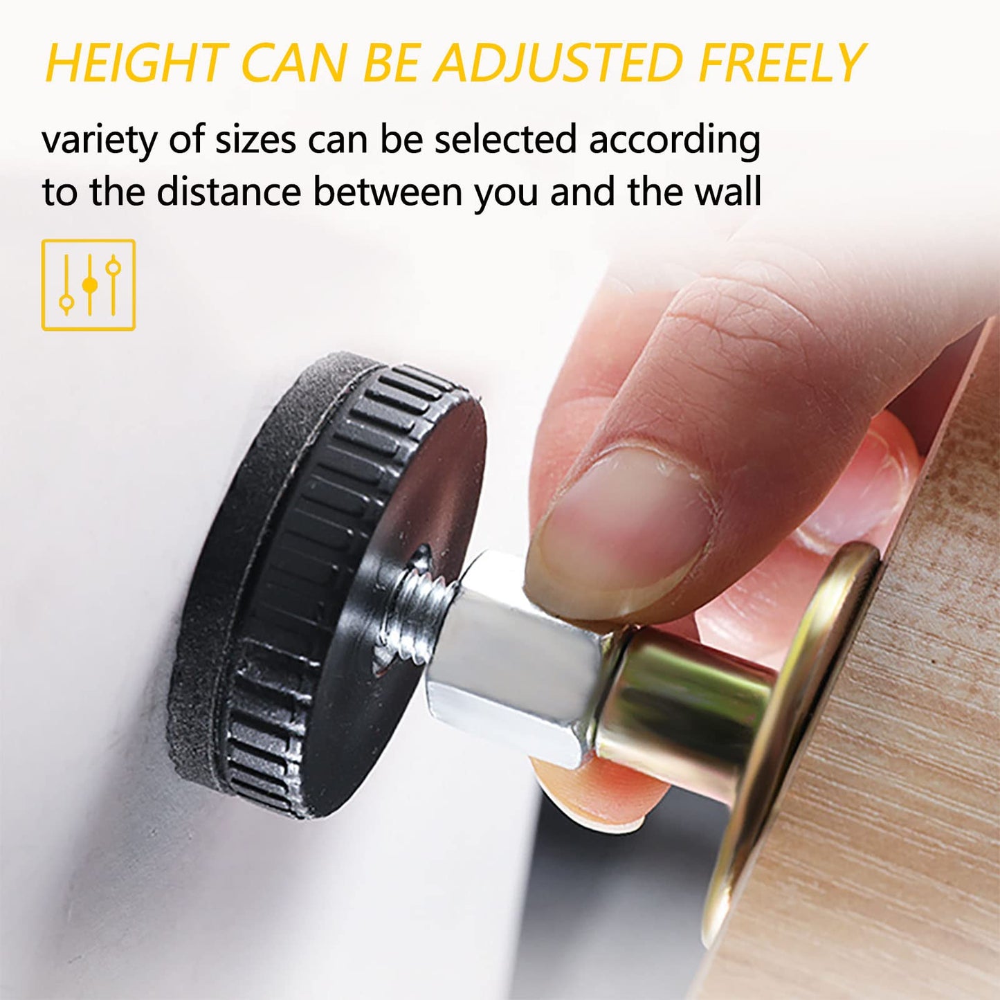 2 Pieces Anti-Shake Fixer with Adjustable Threaded Bed Frame Anti-Shake Tool Headboard Stopper Telescopic Support Use for Bed Cabinet Chair Sofa