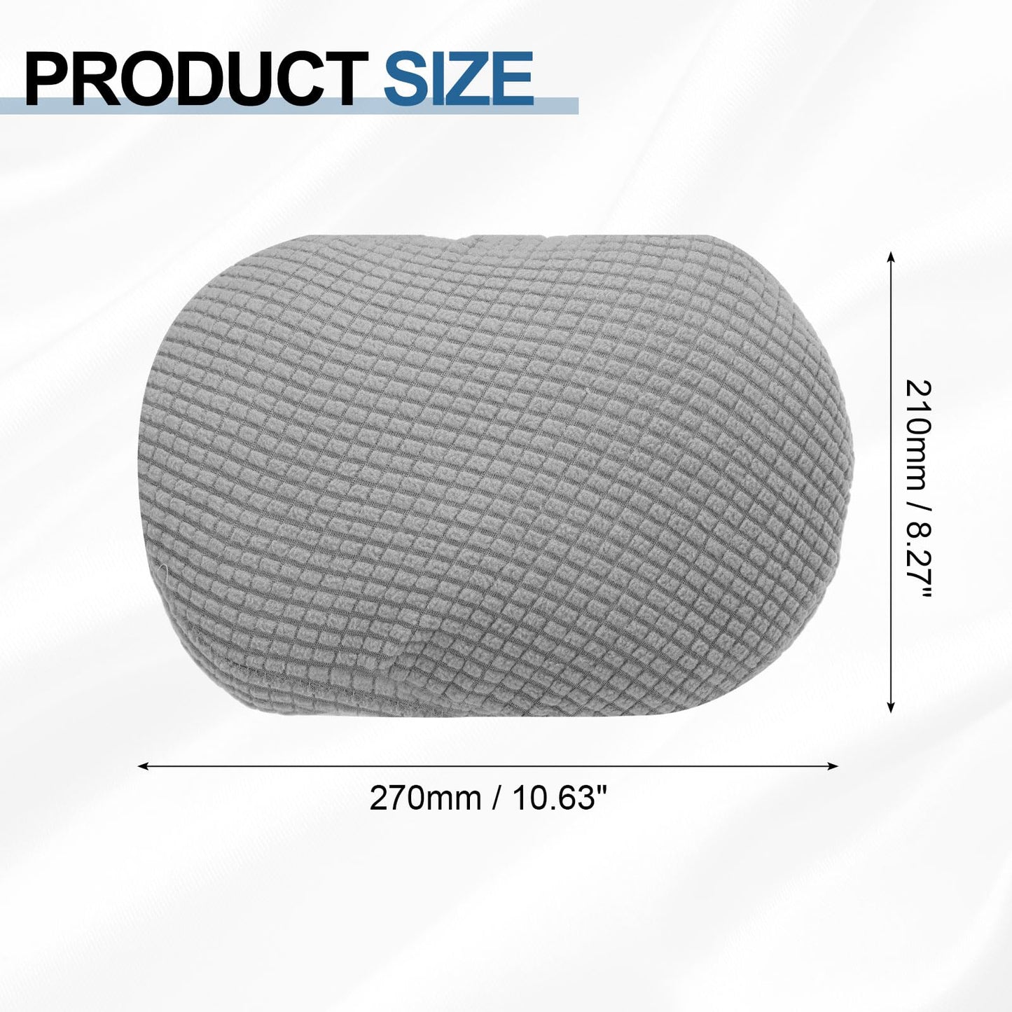 sourcing map Office Chair Pillow Cover, Office Chair Headrest Attachment Removable Headrest Protector for Home Desk Computer Chairs, Light Gray