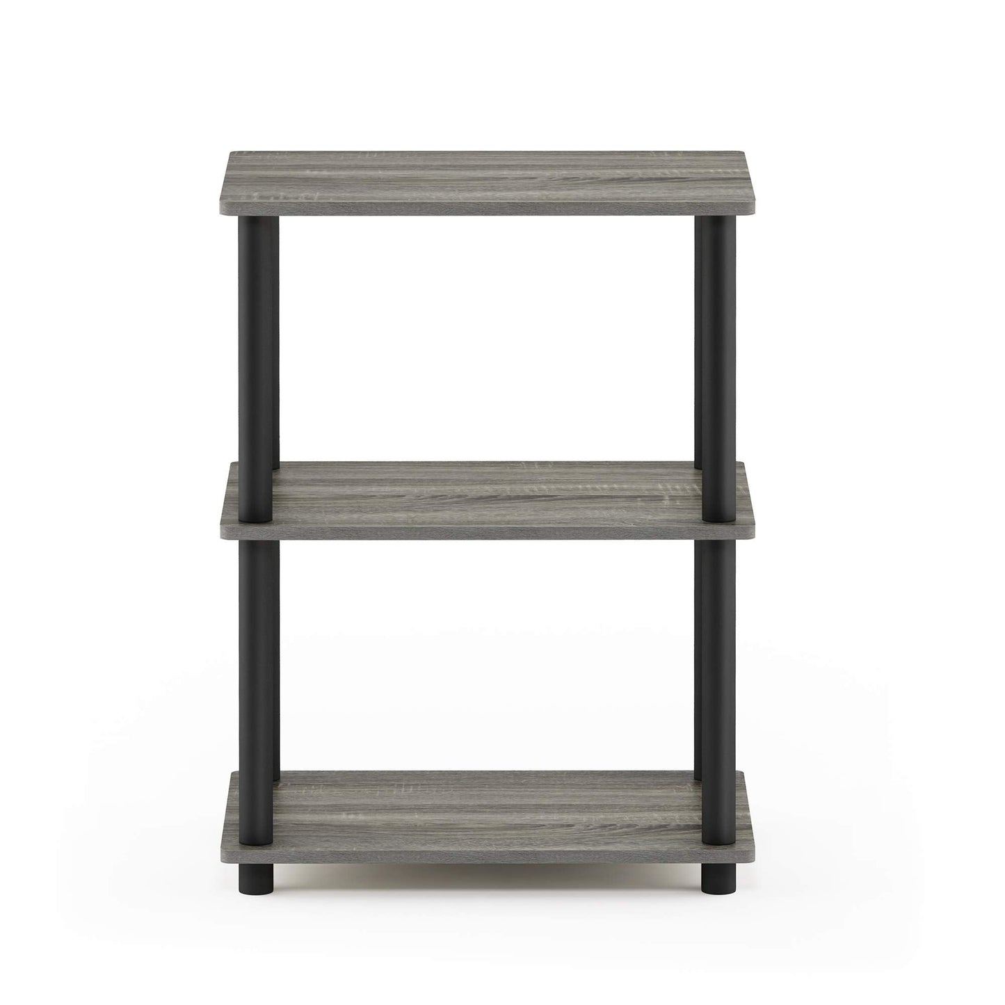 Furinno TURN-N-TUBE Storage Shelves, 3-Tier Book Shelf, Corner Shelf, Toolless Open Shelves, for Organization and Storage, Living Room, Garage