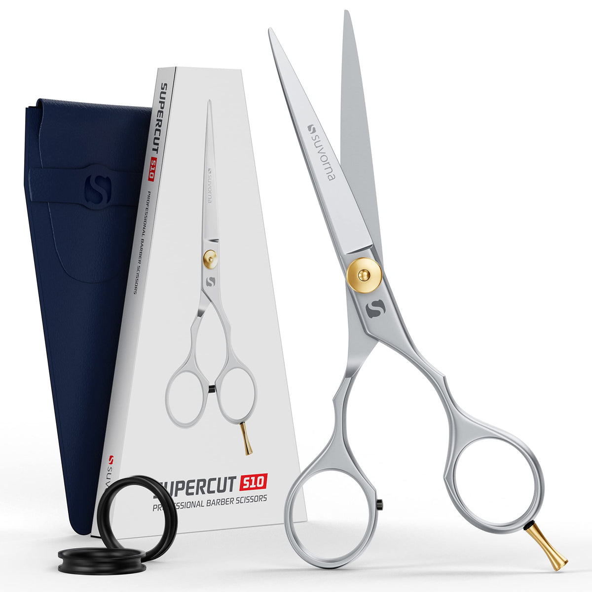 Suvorna 6" Hairdressing Scissors Professional | Hairdressers Scissors | Barber Scissor for Hair Cutting - Sharp Barber Shears for Women, Men & Kids -