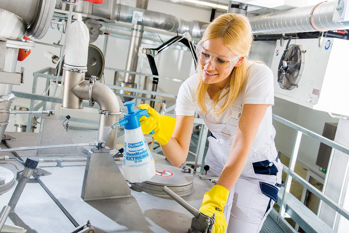 GLORIA CleanMaster Extreme EX 100 Pressure Sprayer 1 L Pressure Sprayer Ideal for Brake and Rim Cleaners pH 5 to 10