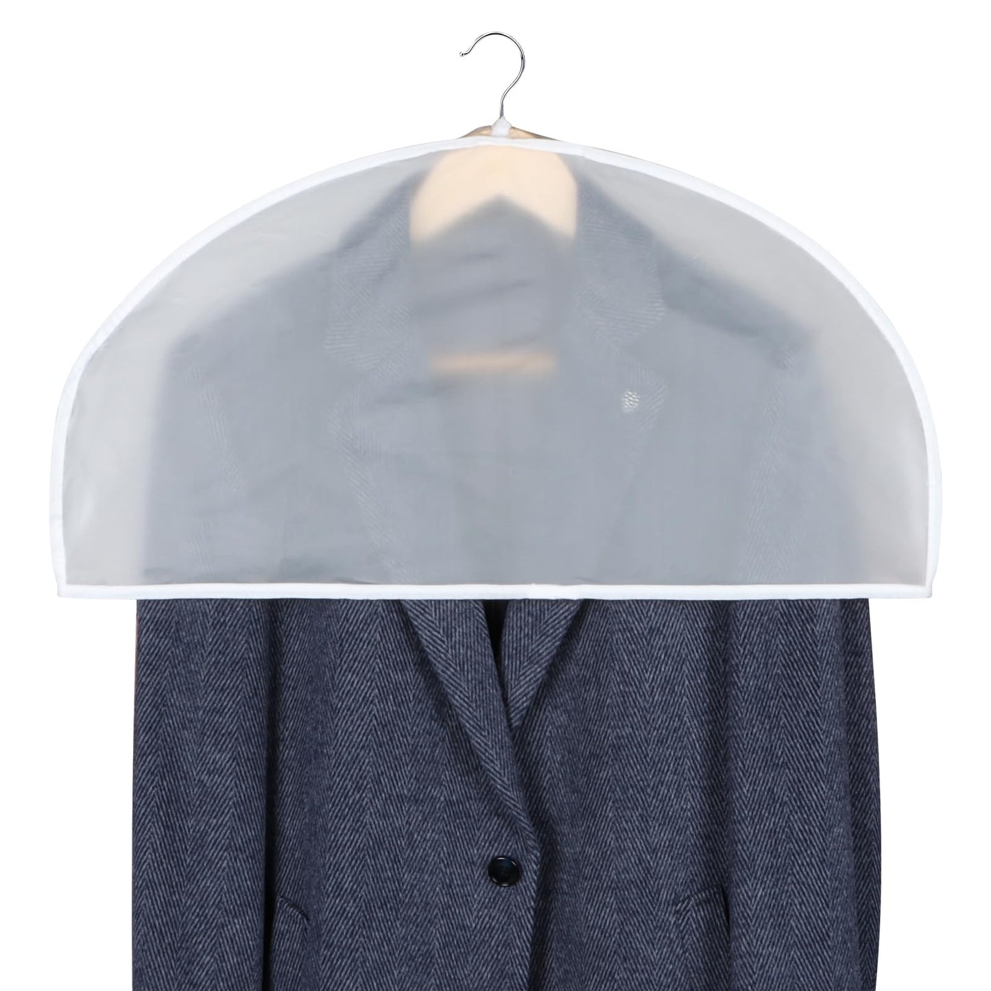 Univivi Shoulder Covers for Clothes (Set of 30) Breathable Garment Dust Covers Protectors with 2" Gusset for Suit, Coats, Jackets, Dress Closet