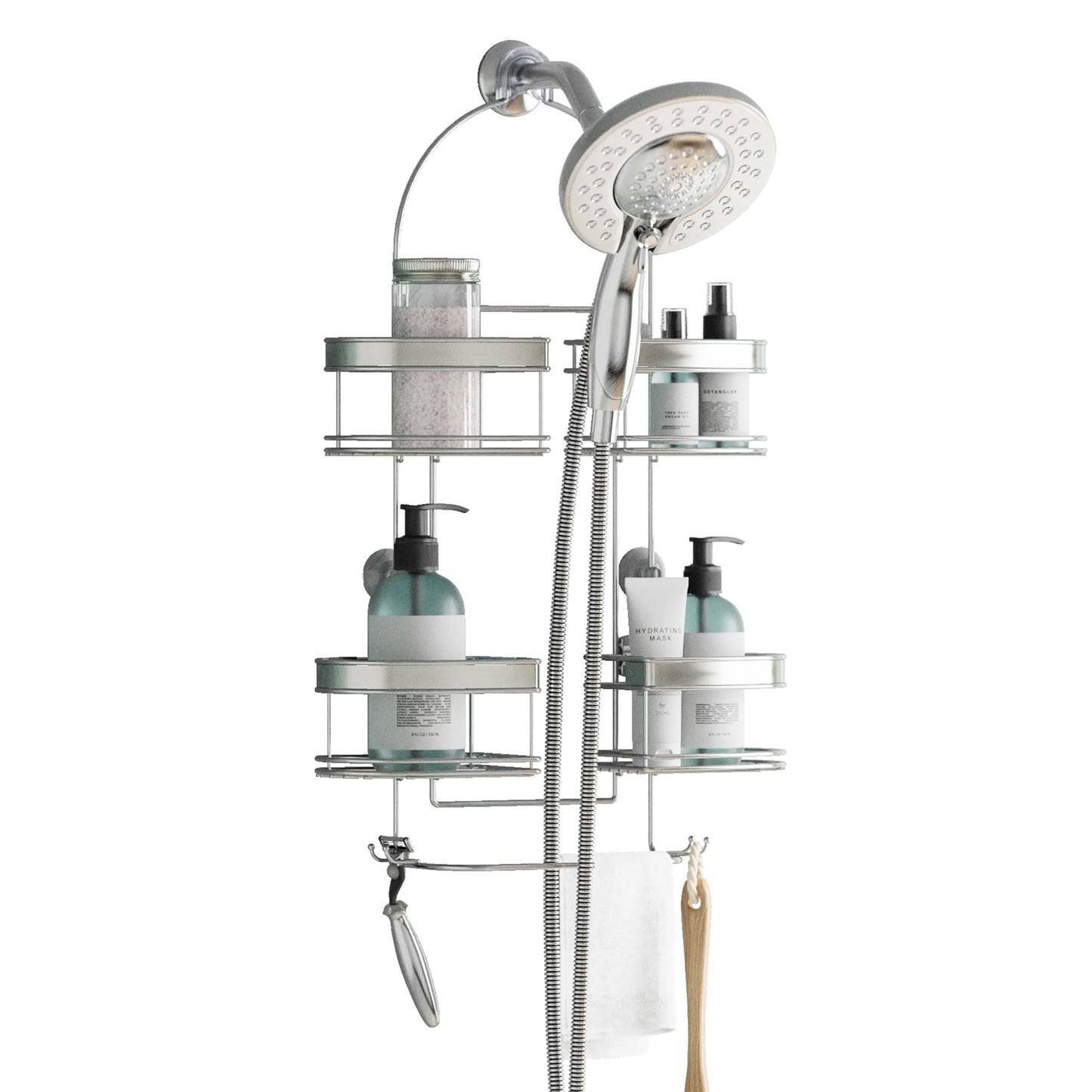 Zenna Home, Stainless Steel Rust-Resistant Expandable Hanging Shower Caddy