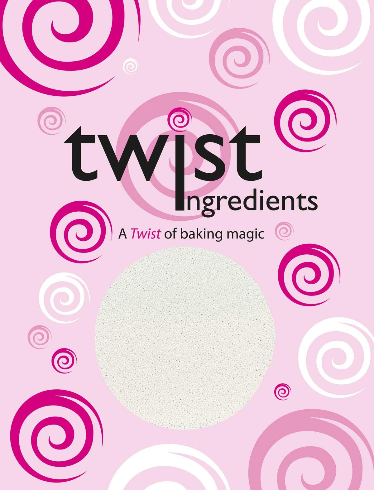 Twist Ingredients - 100s and 1000s - White Cake Topper Sprinkles - 800g Edible Matt Ball Cupcake/Cake Decorations - For Christmas, Weddings,