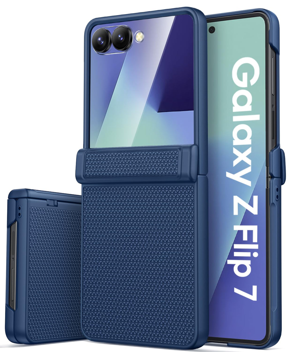 Sixbox for Samsung Galaxy Flip 7 Slim Case with Hinge Protection & Screen Protector, Anti-Slip Texture, Full Body Hard Cover, Daily Drop Protective