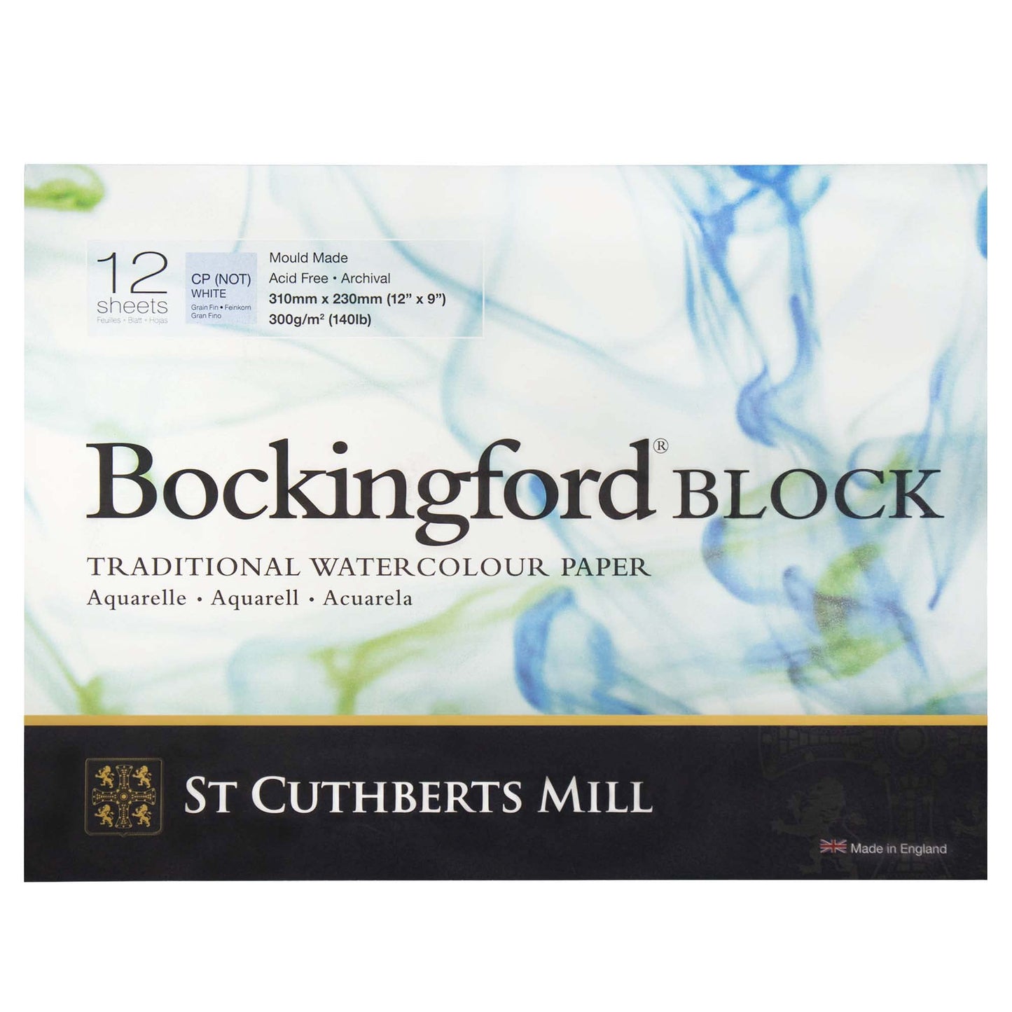 Bockingford Watercolour Block 140lb/300gms 9x12"/228x305mm Cold Press