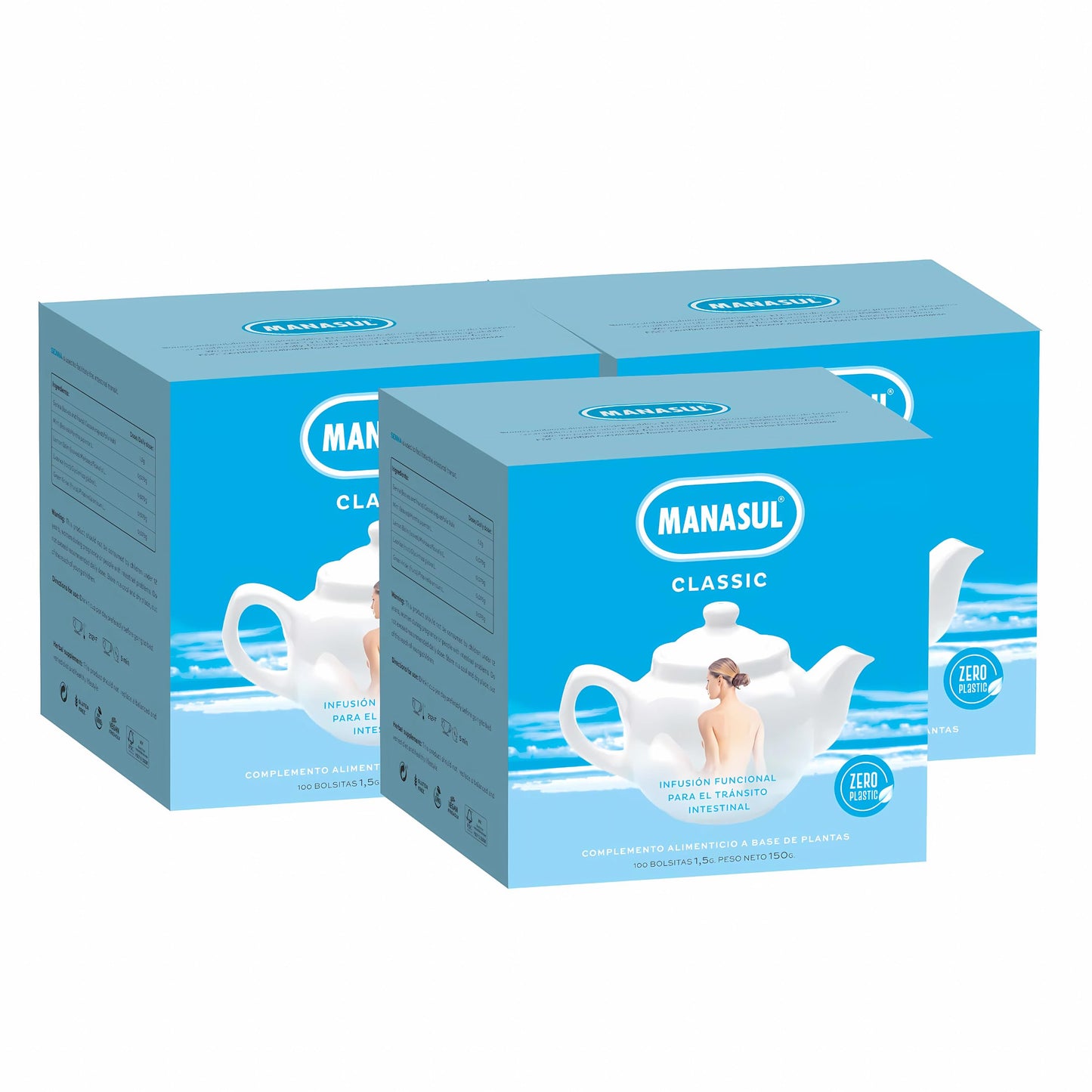 MANASUL Classic - Laxative infusion based on sen, lemon balm, mint, licorice and green anise, 100% natural without preservatives or additives.