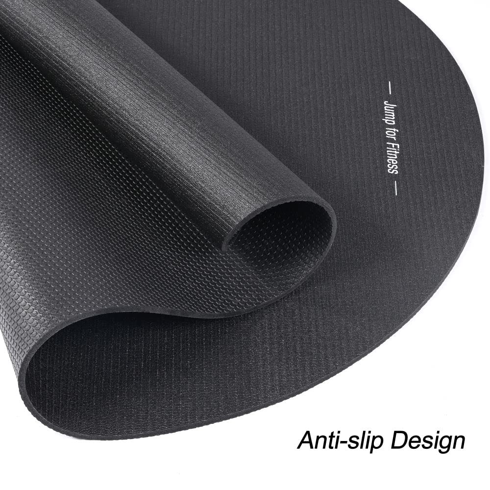 FEECCO Jump Rope Mat, High-Density PVC Skipping Rope Mat, Ultra-Thick for Super Comfort