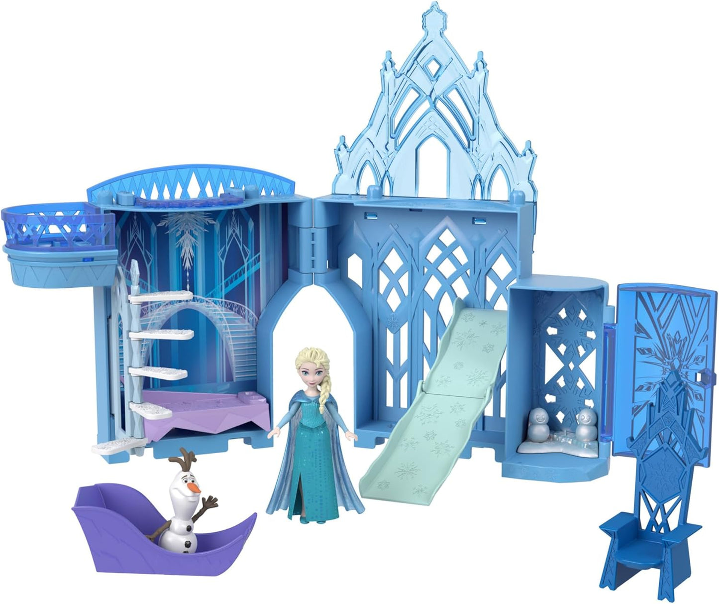 Mattel Disney Frozen Elsa Ice Castle Doll House, New but open, scruffy box