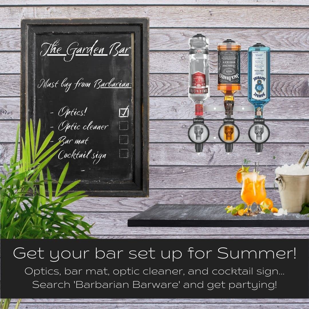 MillyAnne London Barbarian 3/4/6 Bottle Optics for Home Bar - Bar Butler Shot Measure Bracket Alcohol Spirits Wine Upside Down Drink Dispenser Home
