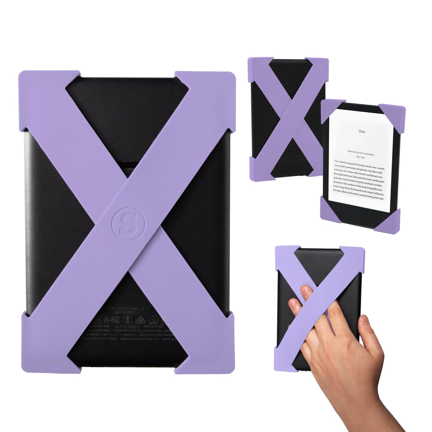 Strapsicle Hand Strap for Kindles & Kobos ? Fits Paperwhite Gen 11/12 (6.8?/7?), Signature Edition ? Colorsoft ? 2 Pack ? Large ? Lilac