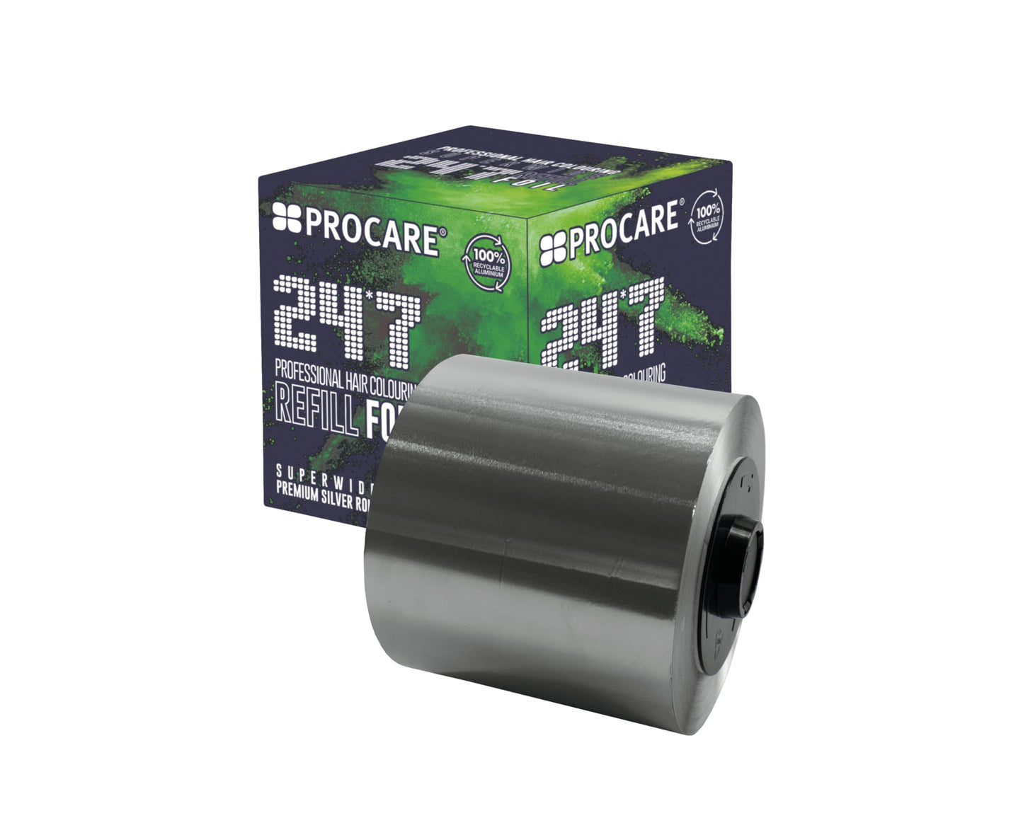 Procare 24 * 7 Silver Foil Refill (120mm x 450m) - Refill Roll of Silver Foil Compatible with Procare 24 * 7 Dispenser, Superwide Hair Foils for
