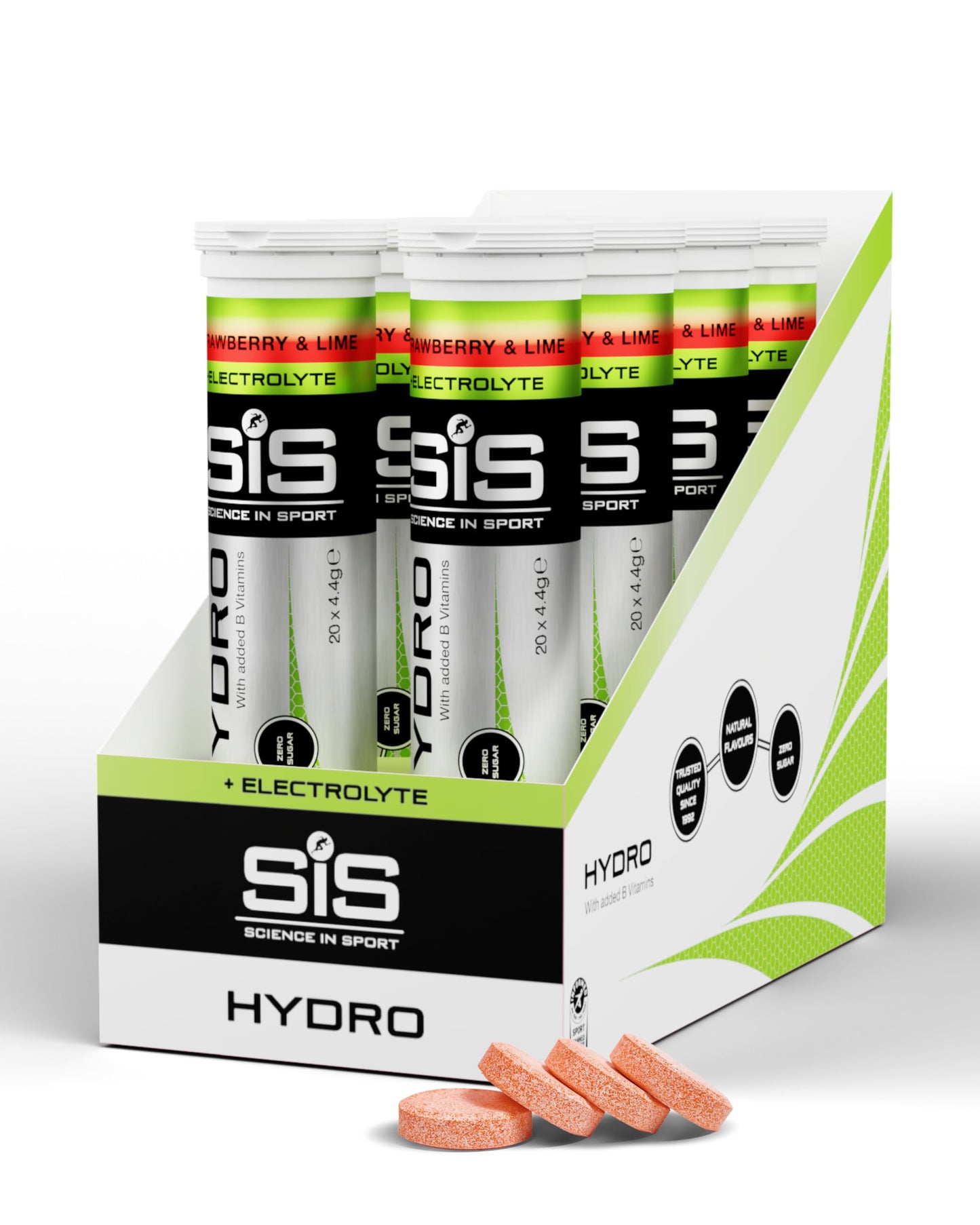Science in Sport Hydro Electrolyte Tablets 160 pcs. Strawberry & Lime ? Vegan & Gluten-Free, Ideal to Promote Hydration and Maintain Electrolytes