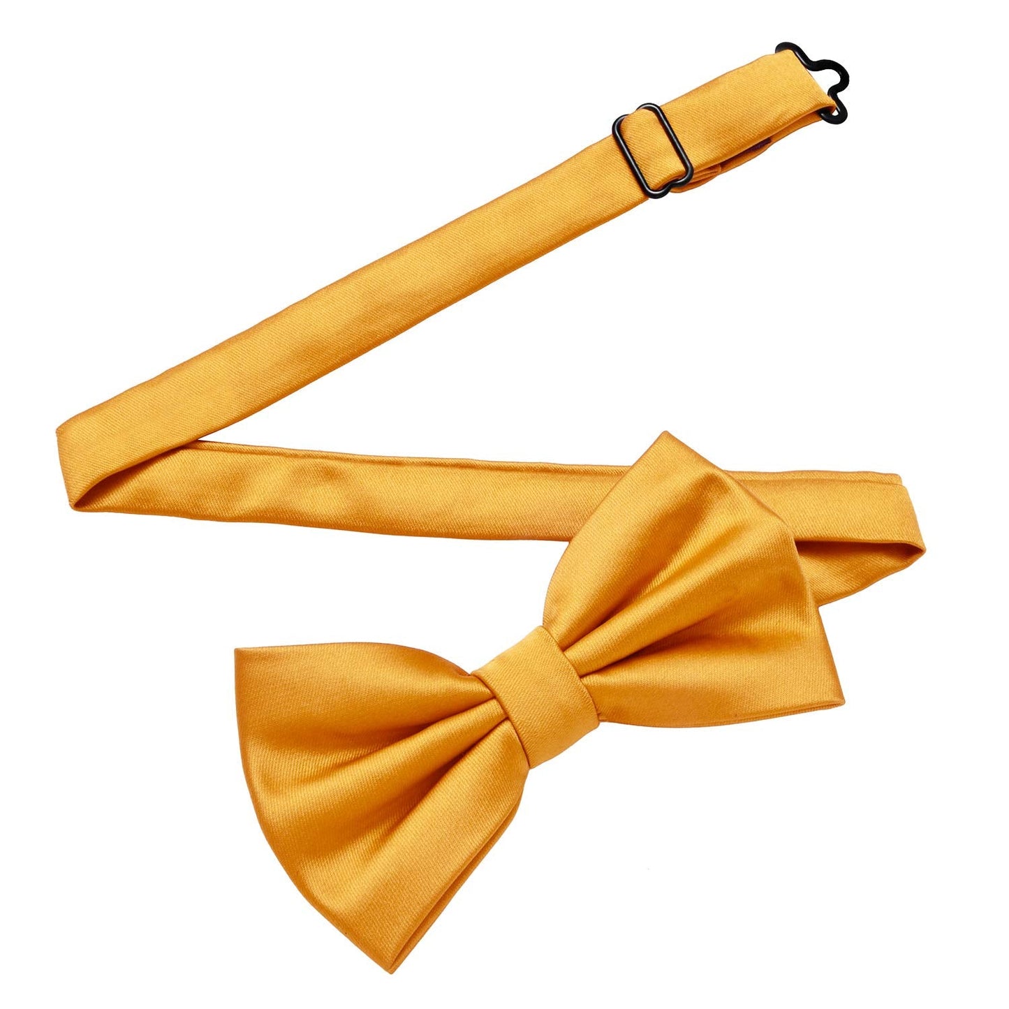MASADA bow tie yellow - men's accessory in silk-look, continuously adjustable, handmade with hook closure - 12 x 6 cm