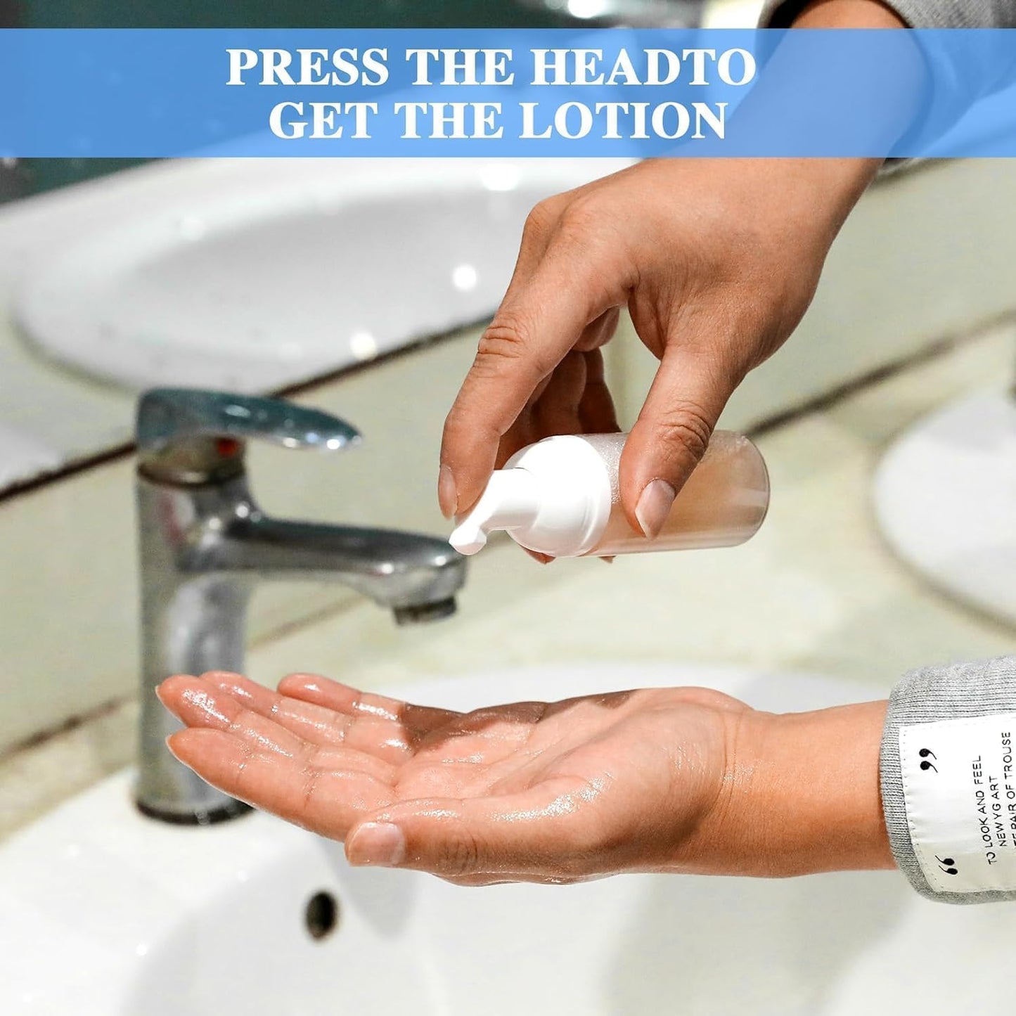 2 Pack Foam Pump Bottle Travel Small Size Mousse Foam Soap Dispenser Mini Empty Clear Plastic Foaming Soap Dispenser Refillable Pump Containers for