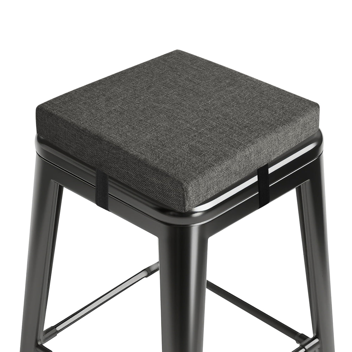 MineCozy Bar Stool Cushions Square 12" x 12" 1 Piece Dark Grey