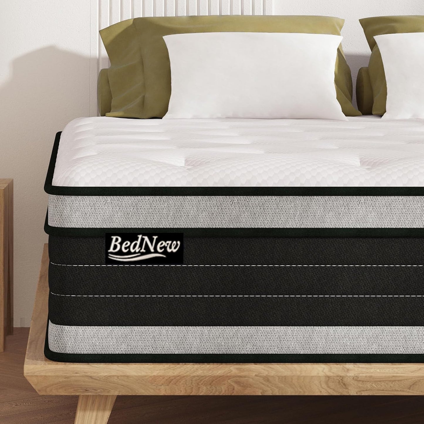 Bednew European Single Mattress Hybrid Mattress Medium Firm 90x200x30cm