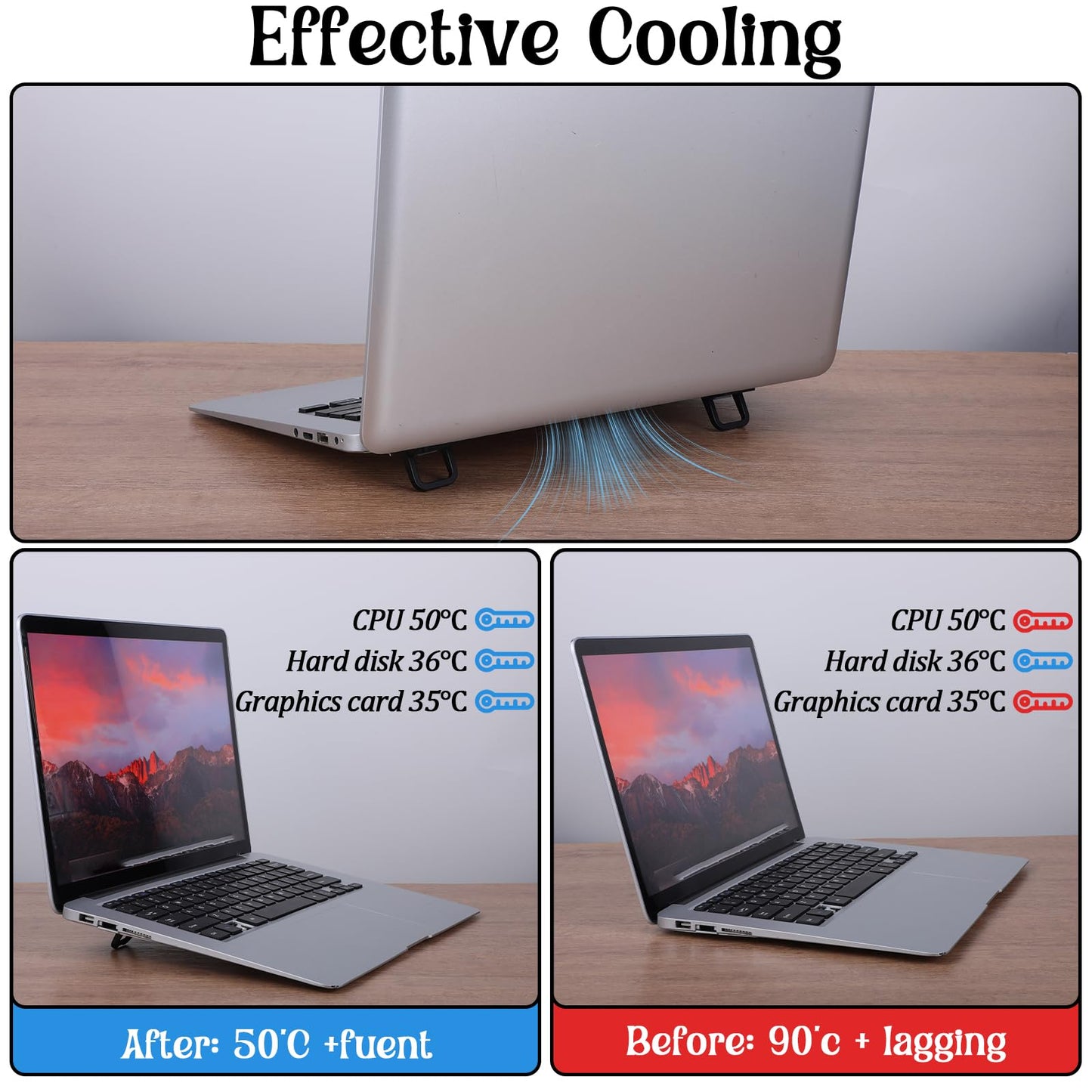 MBAIYO 4PCS Portable Keyboard Riser Self Adhesive Laptop Stand Invisible Mini Computer Feet for Desk Computer Keyboard Stand Laptop Holder with Anti