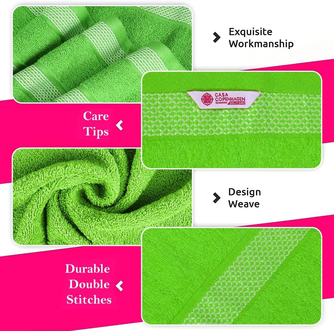 CASA COPENHAGEN Solitaire Towel Set, designed in Denmark, 600 g/m², Hotel & Spa, Kitchen & Bath, 6-piece set with 2 bath towels, 2 hand towels