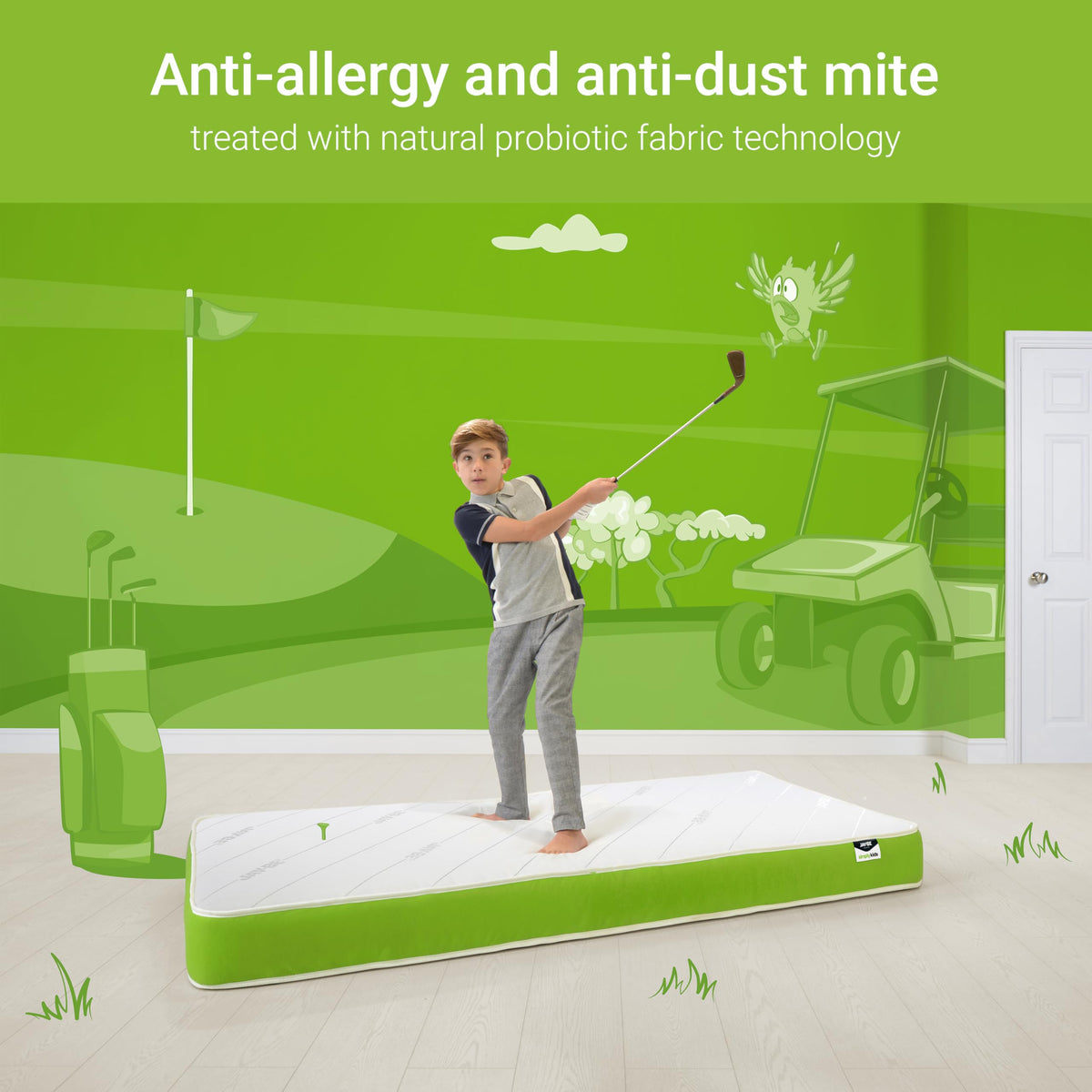 JAY-BE Simply Kids Anti-Allergy Mattress, 3ft Single (90 x 190 x18cm)