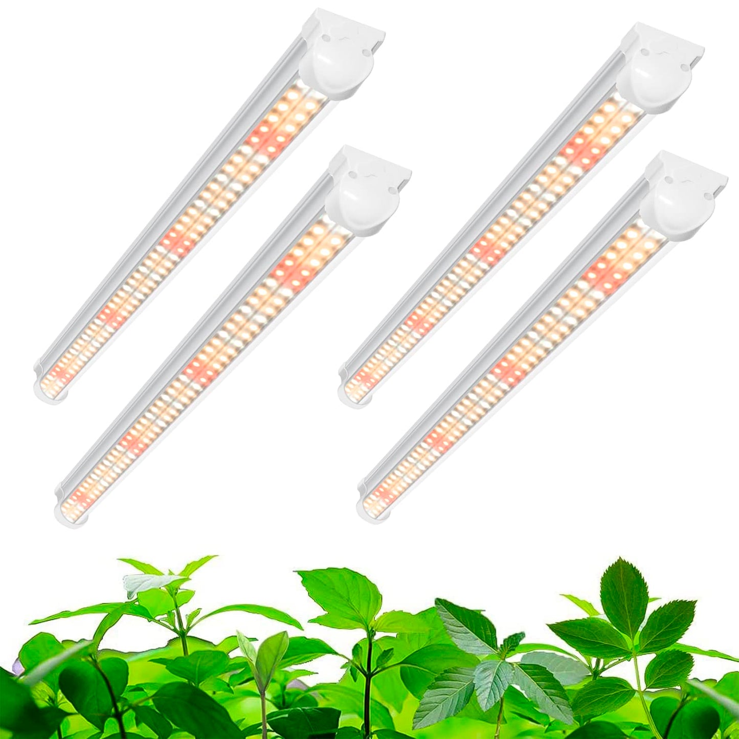 wolezek 2FT T8 Grow Light, 384 LEDs Grow Lights for Indoor Plants, with Dasiy Chain Function, Full Spectrum Led Plant Grow Lights for Greenhouse/Grow