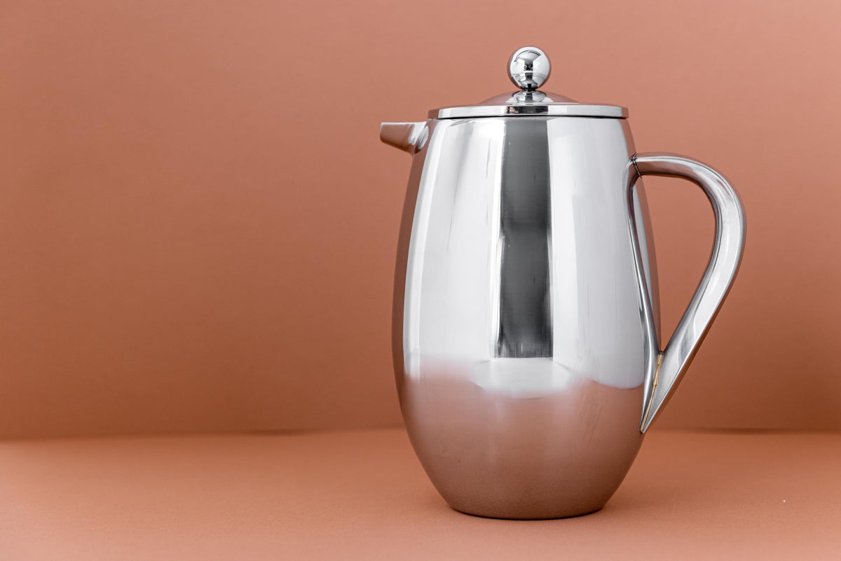 La Cafeti?re Stainless Steel Double Walled Insulated Cafeti?re 8 Cup, Stainless Steel, Silver