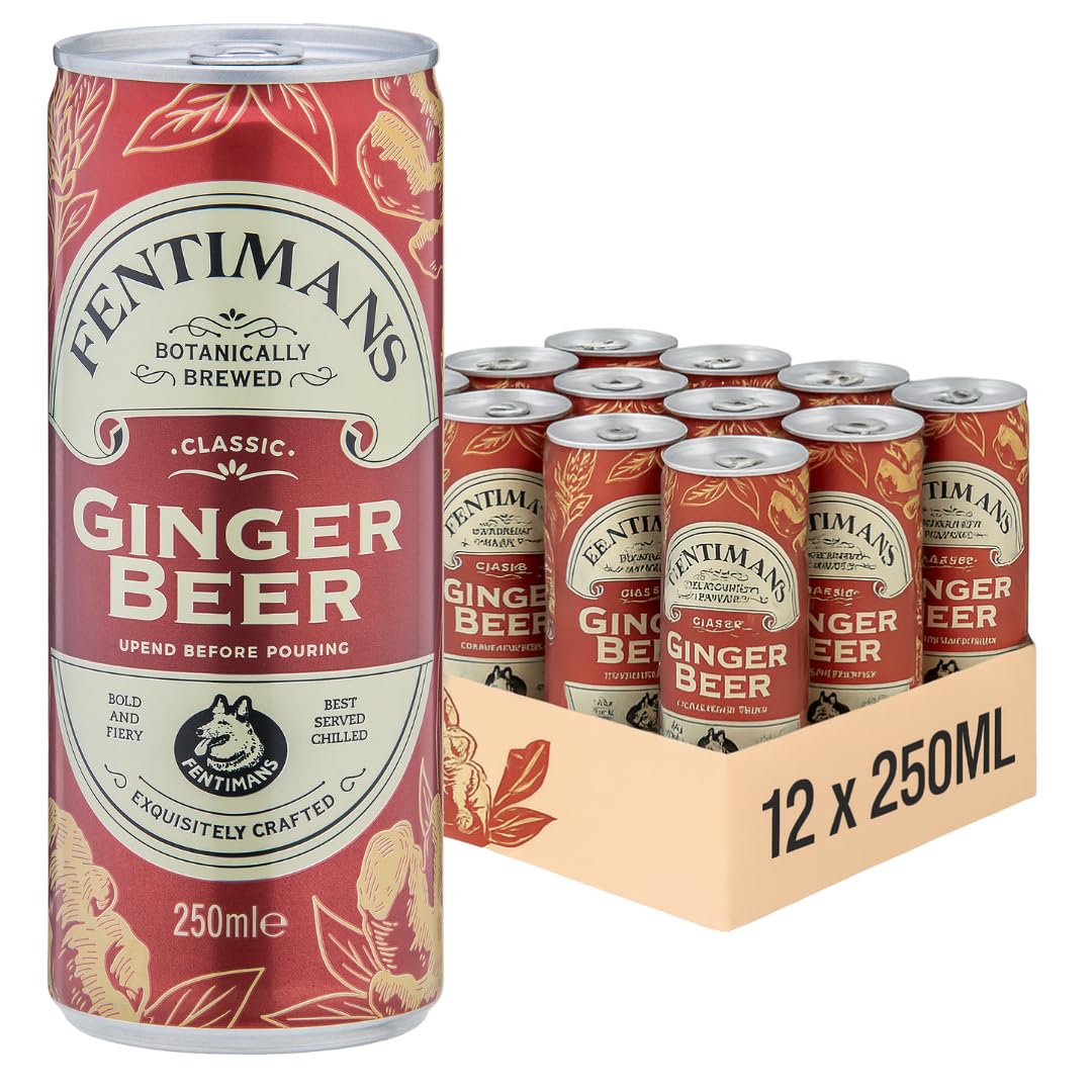 Fentimans Ginger Beer - Botanically Brewed Soft Drink - Exquisitely Crafted & Refreshing Soft Drinks - Gluten-Free and Vegan Friendly Soft Drinks - 12
