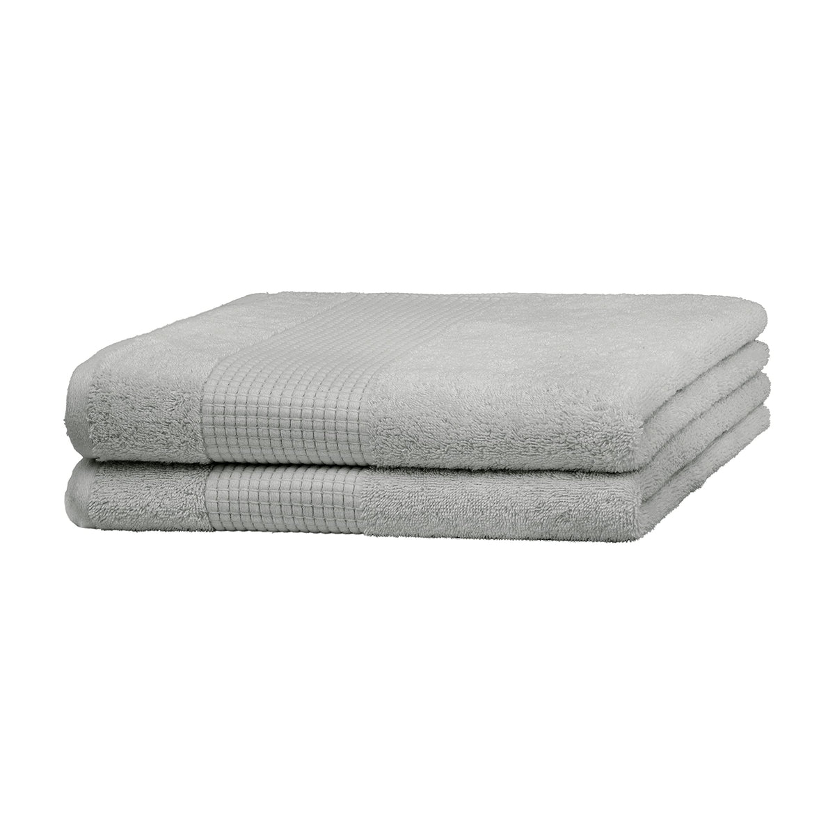 Merana Hand Towel Set, Absorbent, Soft and Lint Terry Towel Quality Made of Heavy Organic Cotton 590 GSM (Dolphin Grey, 2 x Bath Towels (70 x 140 cm)