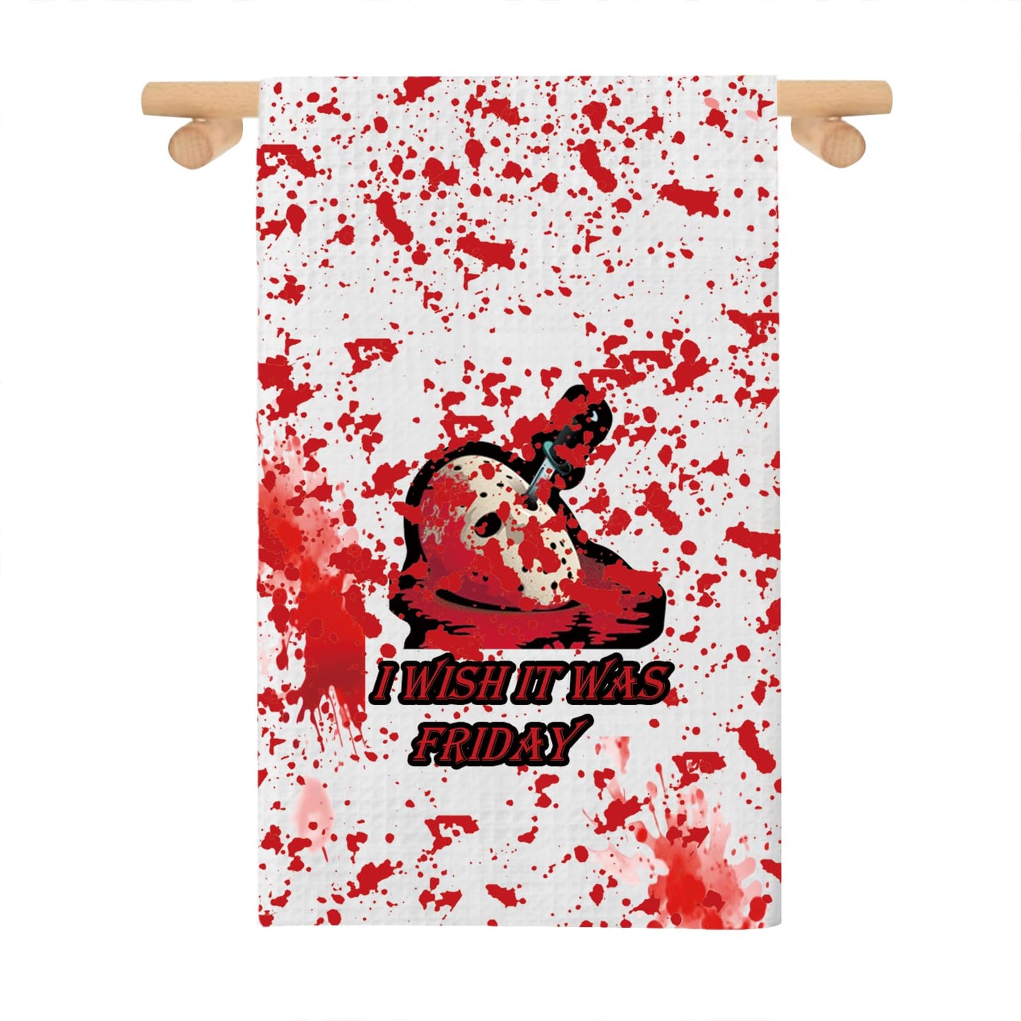 Jason Mask Kitchen Towel Friday Movie Dish Towel Horror Movie Lover Fan Gift Tea Towel (I WISH IT mj 2)