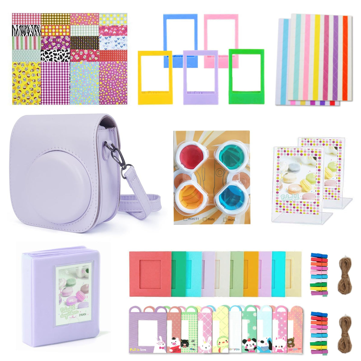 KALDA Instant Camera Accessories for Instax Mini 12 (Lilac Purple)