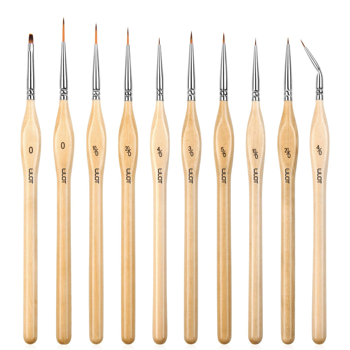 10pcs Fine Detail Paint Brushes,Miniature Micro Paint Brushes for Miniature Figure,Model Painting,Fine Detailing,Oil Watercolor Figures. (Golden Maple