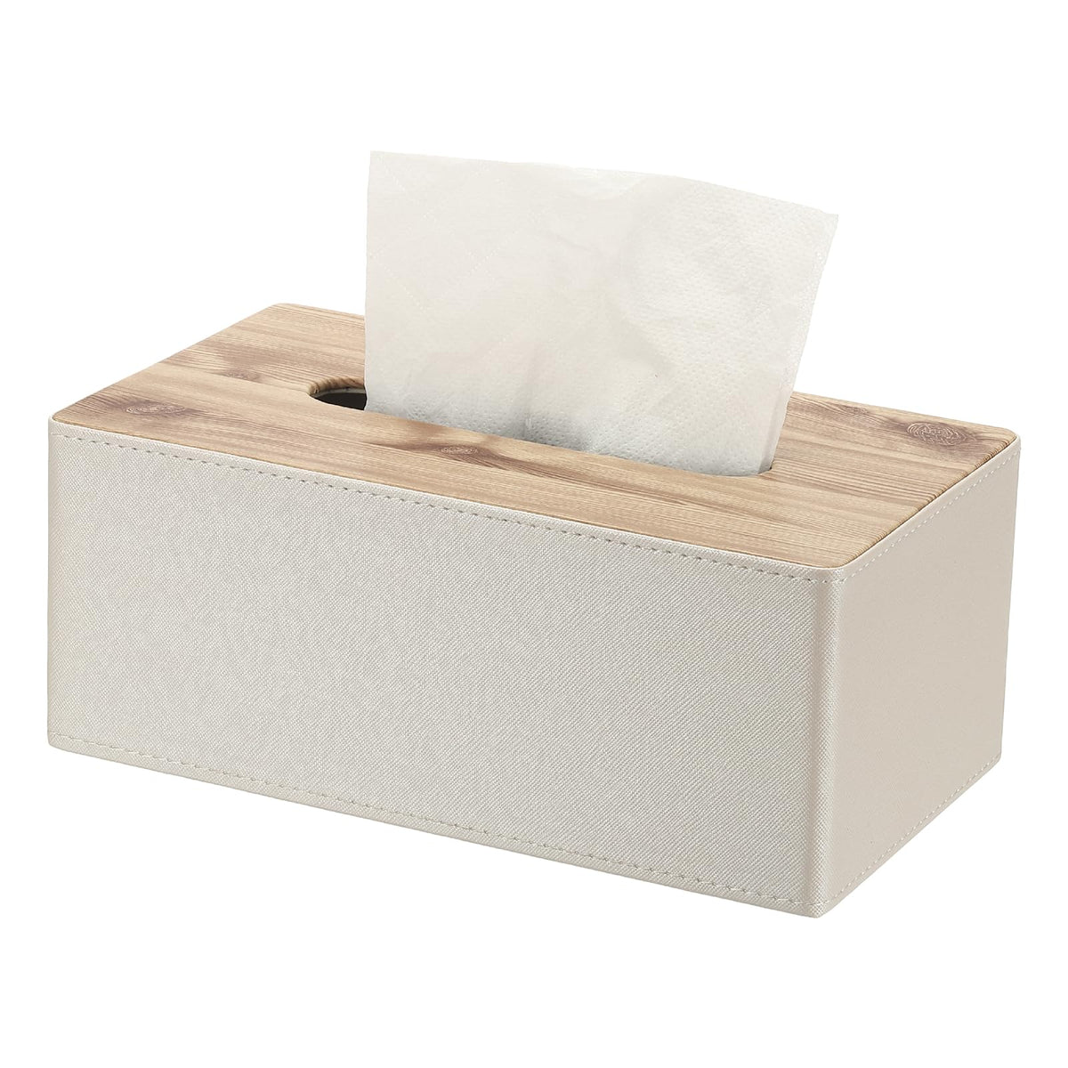 sourcing map Tissue Box Cover, Rectangle Modern Tissue Box Holder with Magnetic Closure for Living Room Bedroom Office Hotel Desk